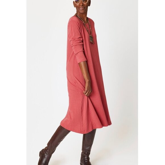 New - CP Shades Sara French Terry Midi or Maxi T-Shirt Dress in Mulberry, Sml - Picture 7 of 12